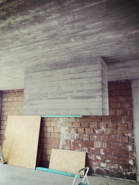 Impregneren betonnen plafond en dampkap